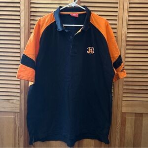 Cincinnati Bengals Embroidered Short Sleeve Polo/Golf Shirt Men’s XXL NFL
